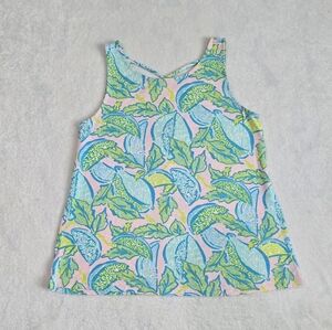 Lilly Pulitzer Tank Top Shirt Kristen Cross Sleeveless Size XS Vitamin Sea Print
